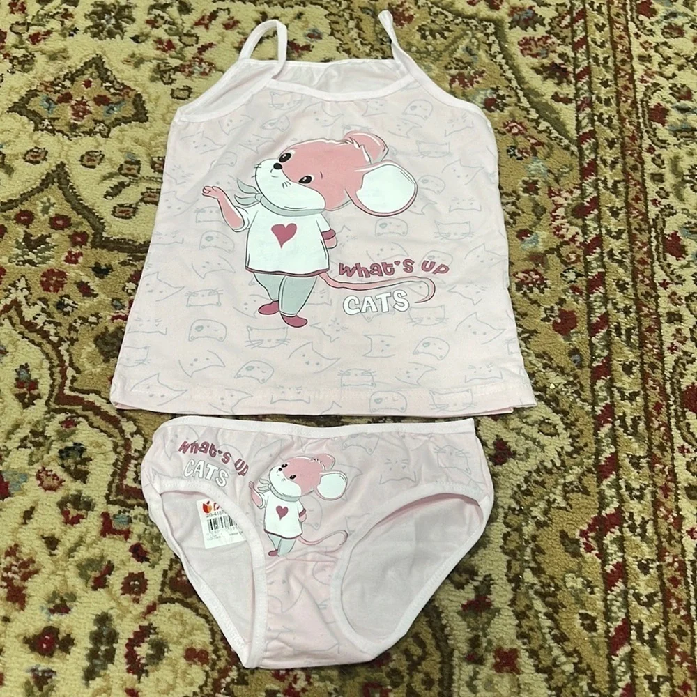 100% cotton underwear kids set